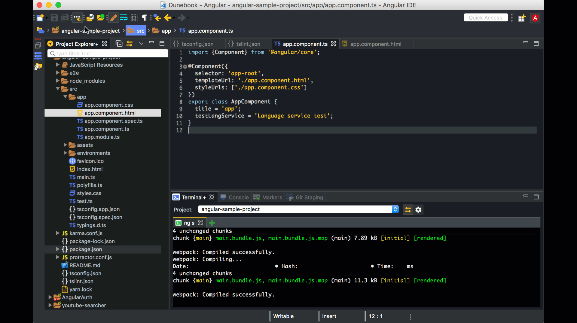Using Angular IDE's Breadcrumbs
