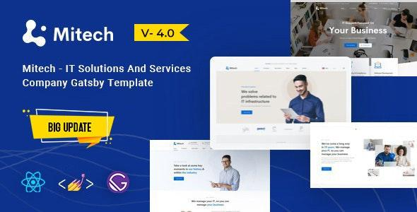 Mitech - React Gatsby Technology & Blog Template by BootXperts | ThemeForest