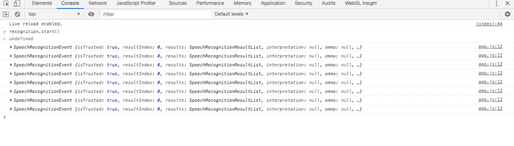 speechRecognition API