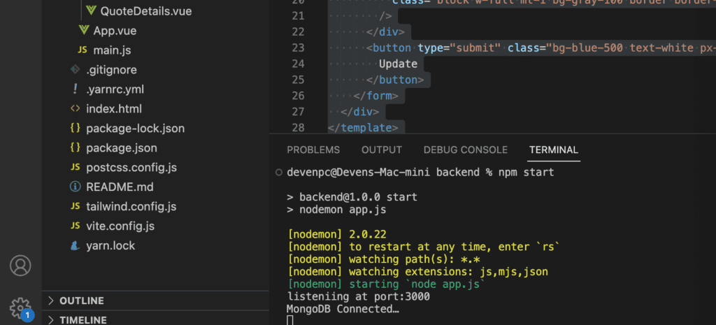 MEVN CRUD backend