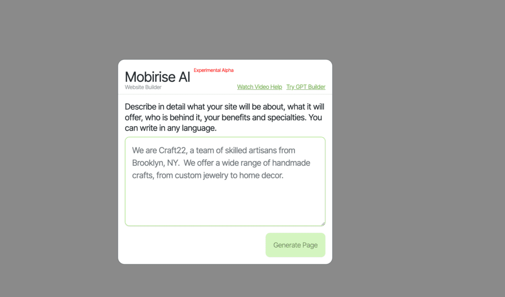 Mobirise Open-Source AI Builders