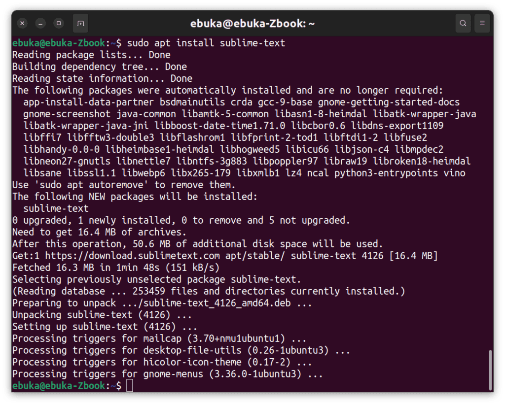 install Sublime Text on Ubuntu