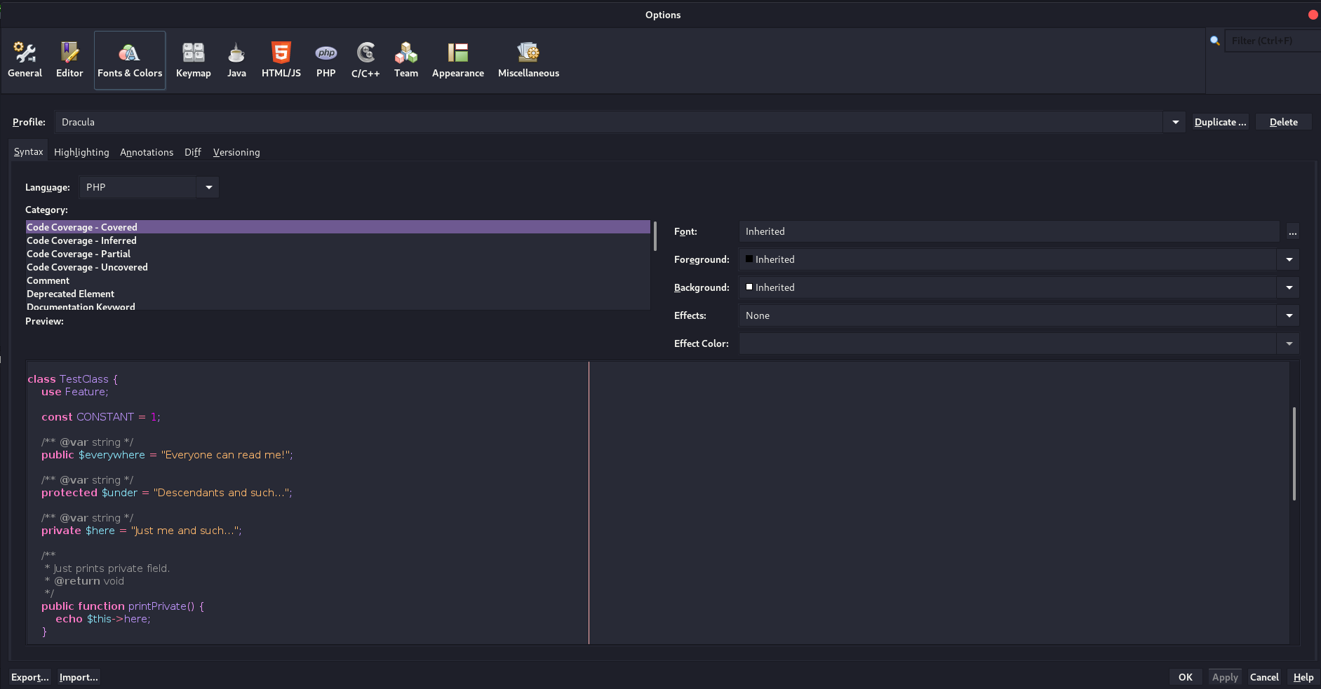 Netbeans dark theme