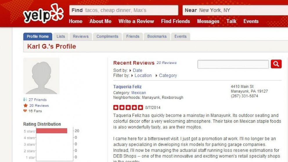 Man Publishes Novel in Series of Yelp Reviews - ABC News