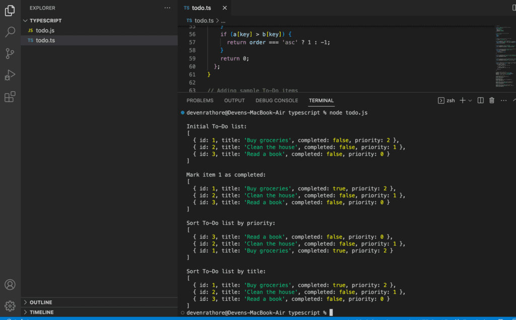 clean code in TypeScript