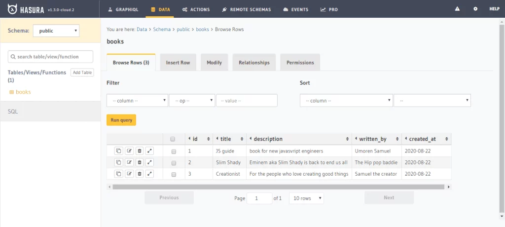 Hasura and Vue