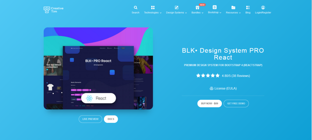 Reactstrap Templates