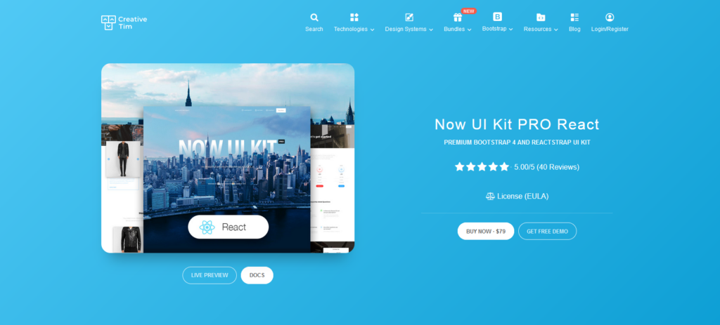 Reactstrap Templates