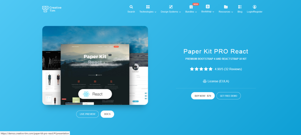 Reactstrap Templates
