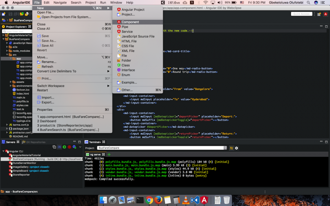 Create a bus fare comparison app with Angular 4 and Node.js - Dunebook