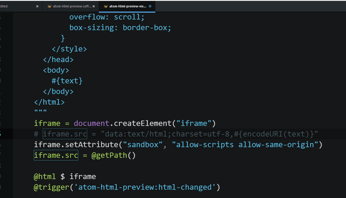 atom html editor