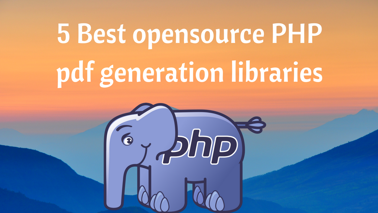 5 Best opensource PHP pdf generation libraries Dunebook