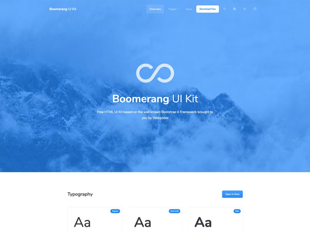 Bootstrap UI kit