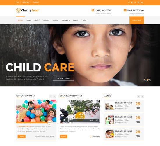 Child Care Website Template from www.dunebook.com