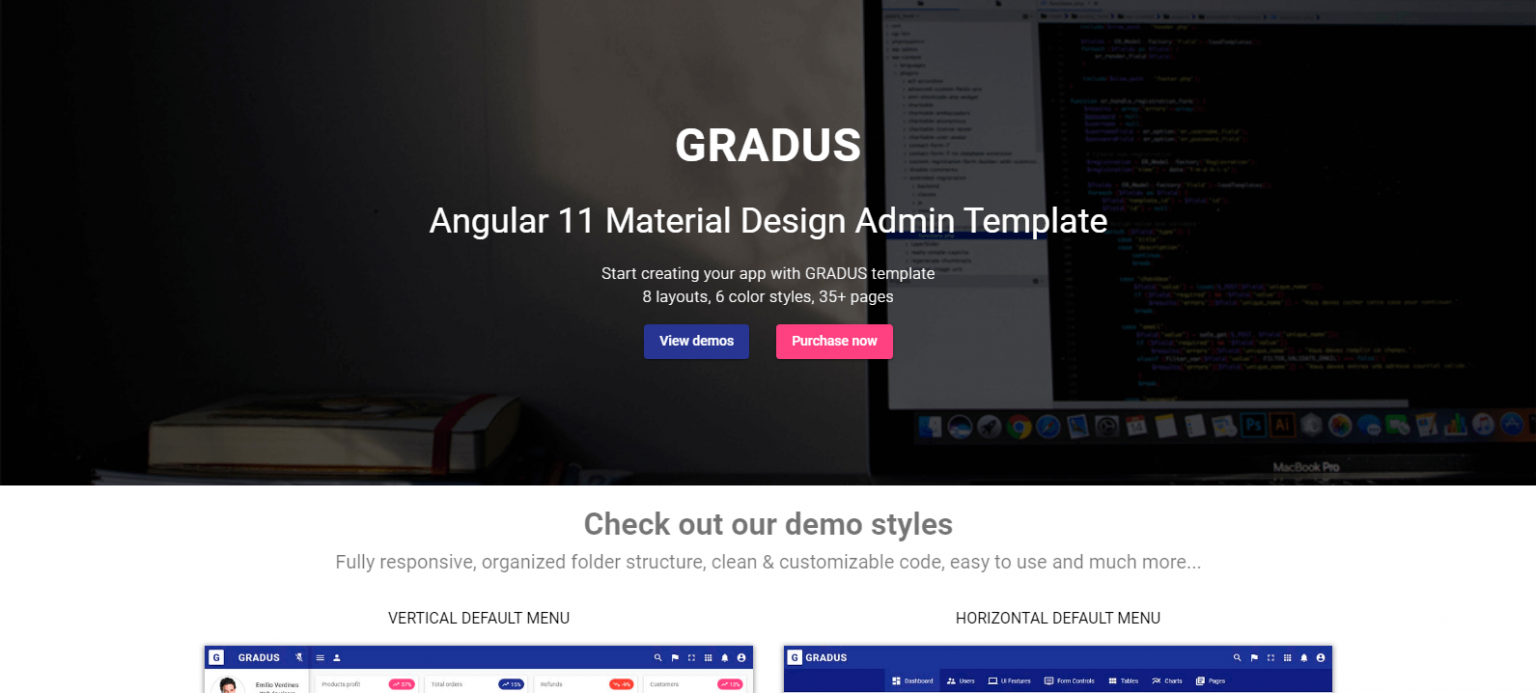 Top 20 Angular Material Design Templates - Dunebook