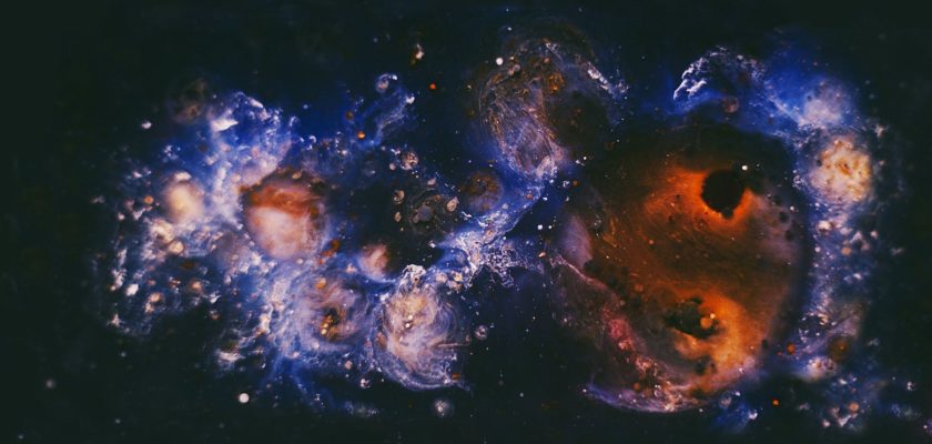 blue and brown milky way galaxy