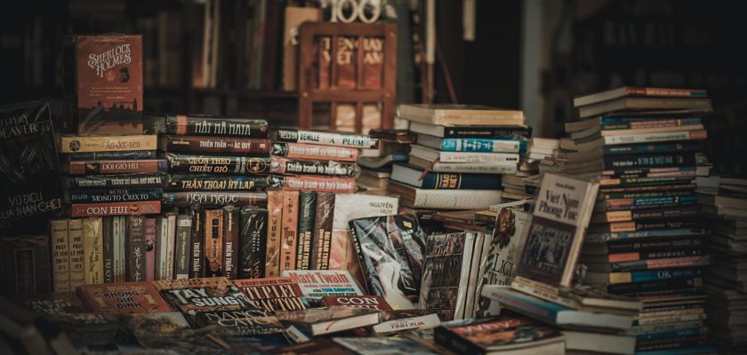 pile of assorted novel books
