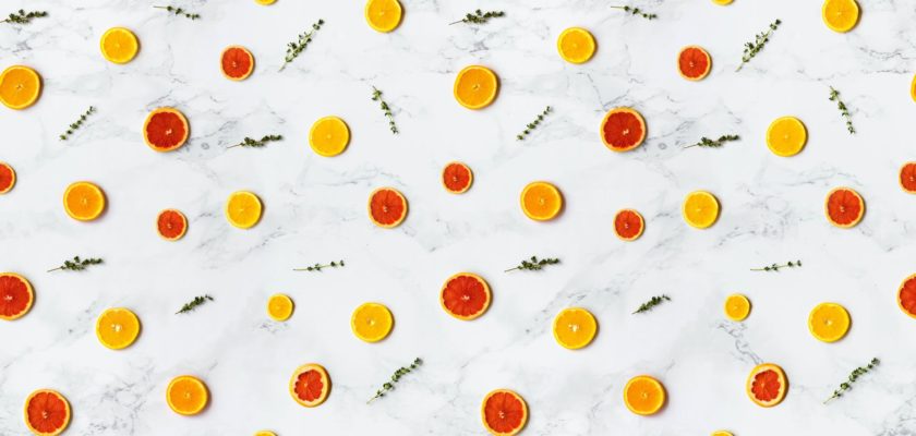 white red and yellow citrus fruits