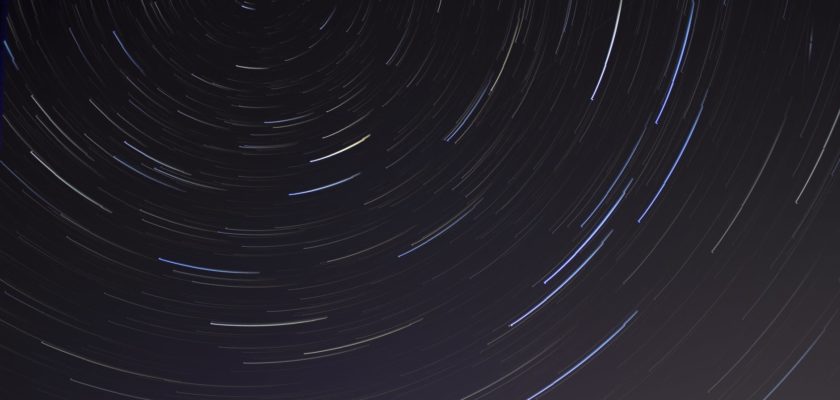 time lapse photo of stars on night