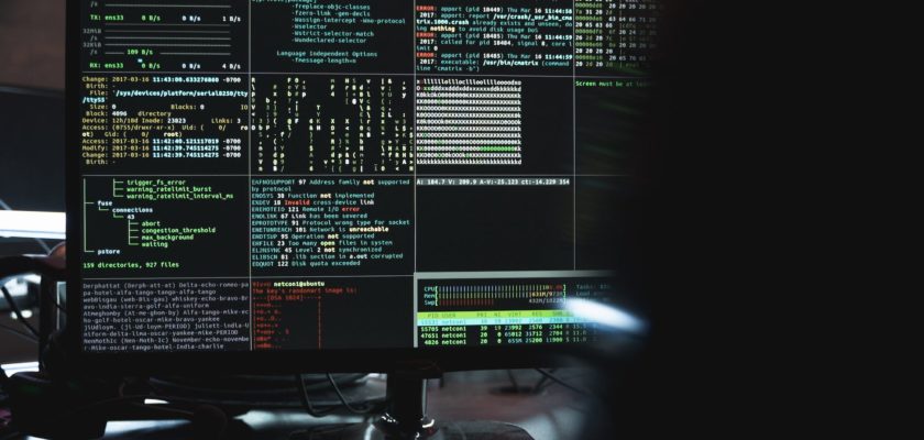 close up view of system hacking in a monitor