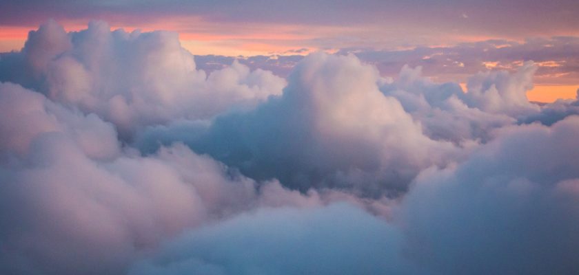 white clouds