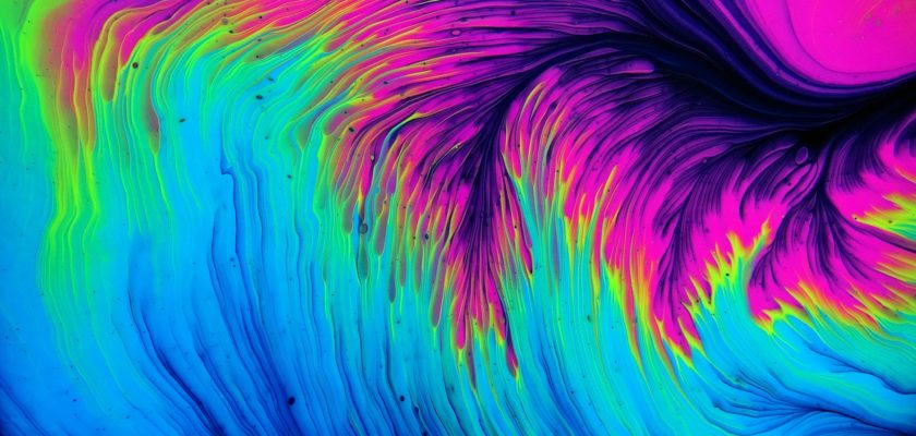 pink and blue abstract painting