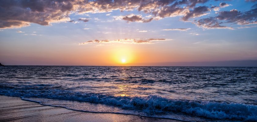beach during sunset