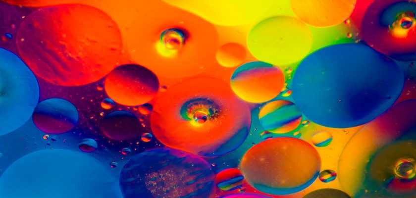 red blue and yellow round lights
